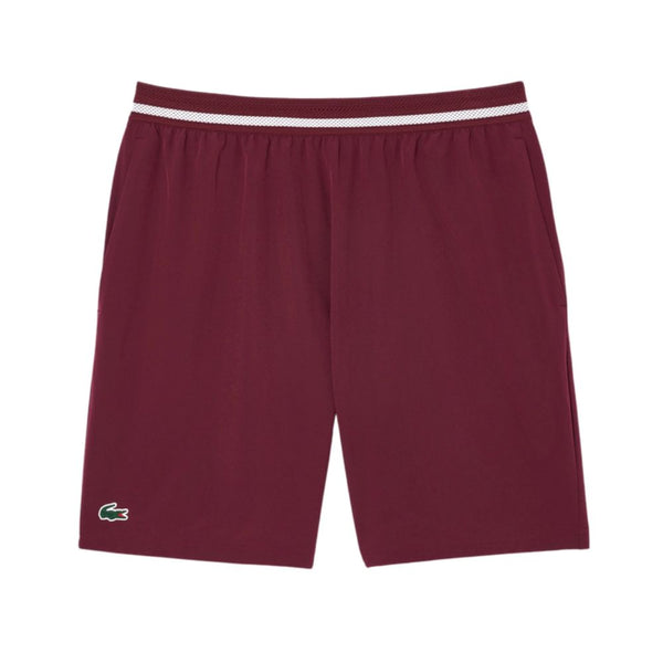 Lacoste Short Sport Novak Djokovic Stretch Heren Bordeaux Rood