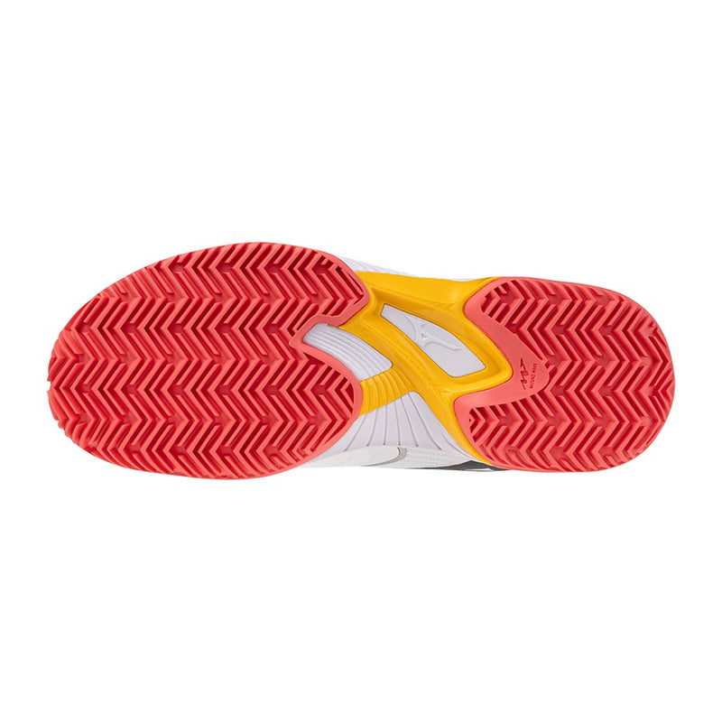 Mizuno Tennisschoen Padelschoen Wave Exceed Court CC Dames Wit - Oranje