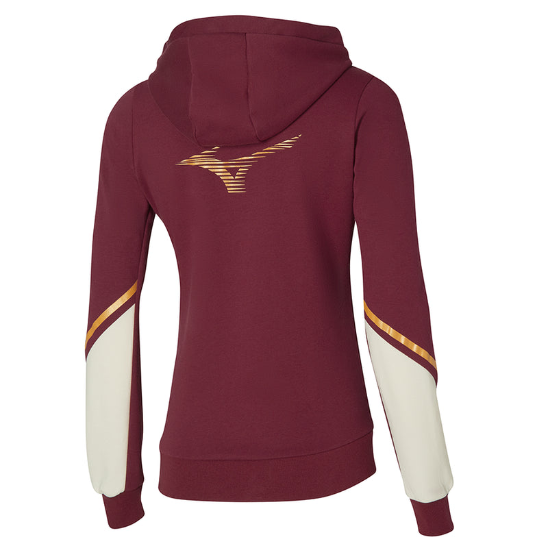 Mizuno Sweat Jacket Dames Rood