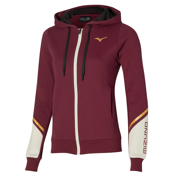 Mizuno Sweat Jacket Dames Rood