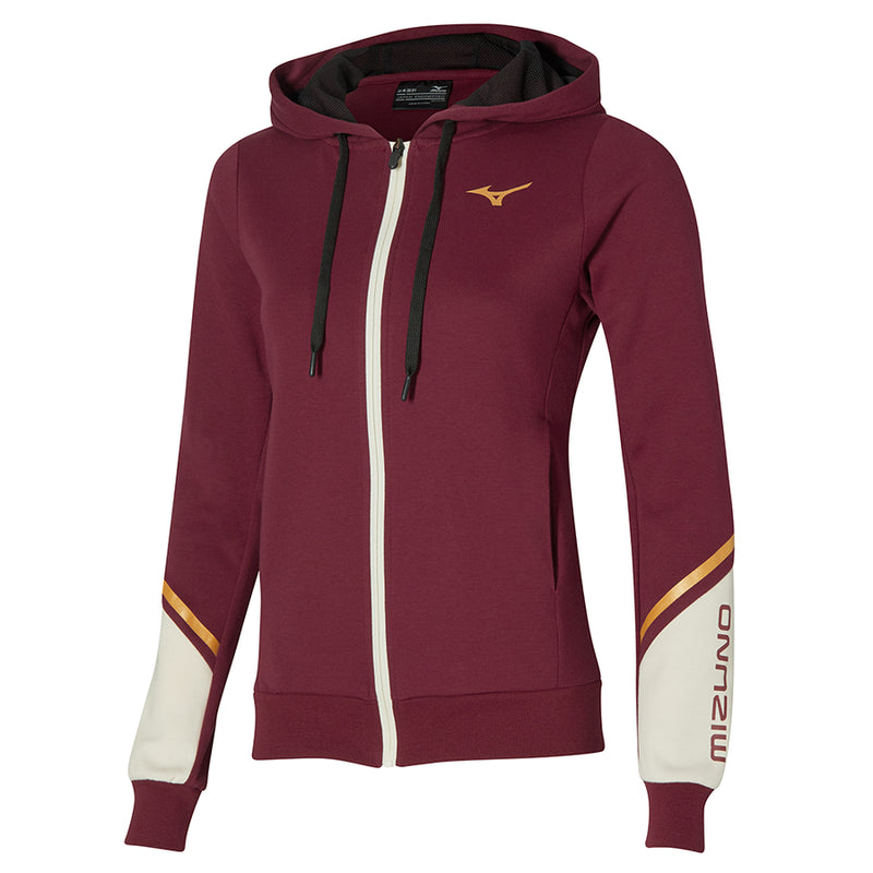 Mizuno Sweat Jacket Dames Rood