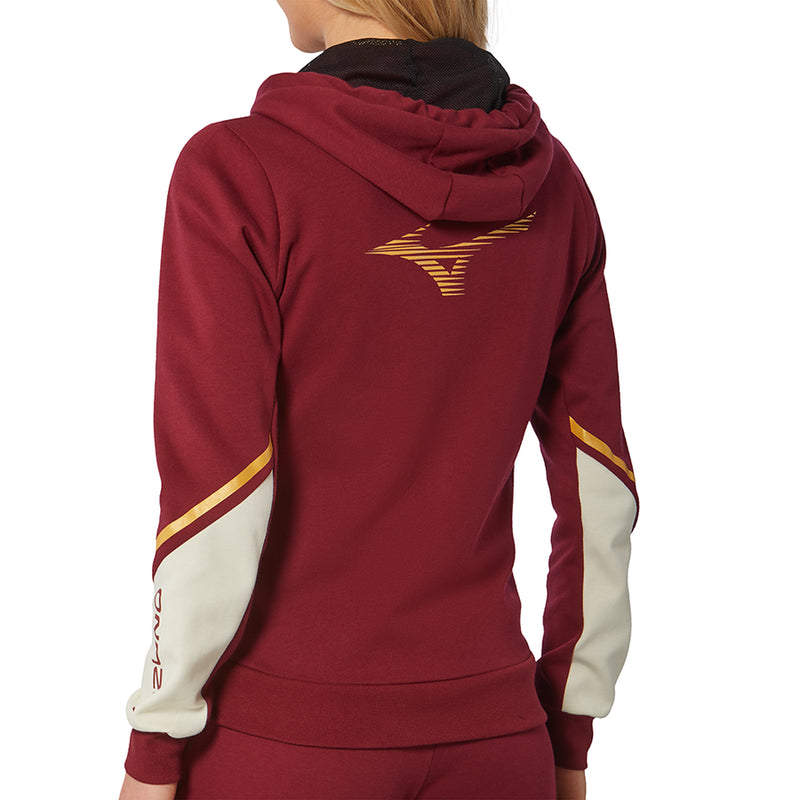 Mizuno Sweat Jacket Dames Rood