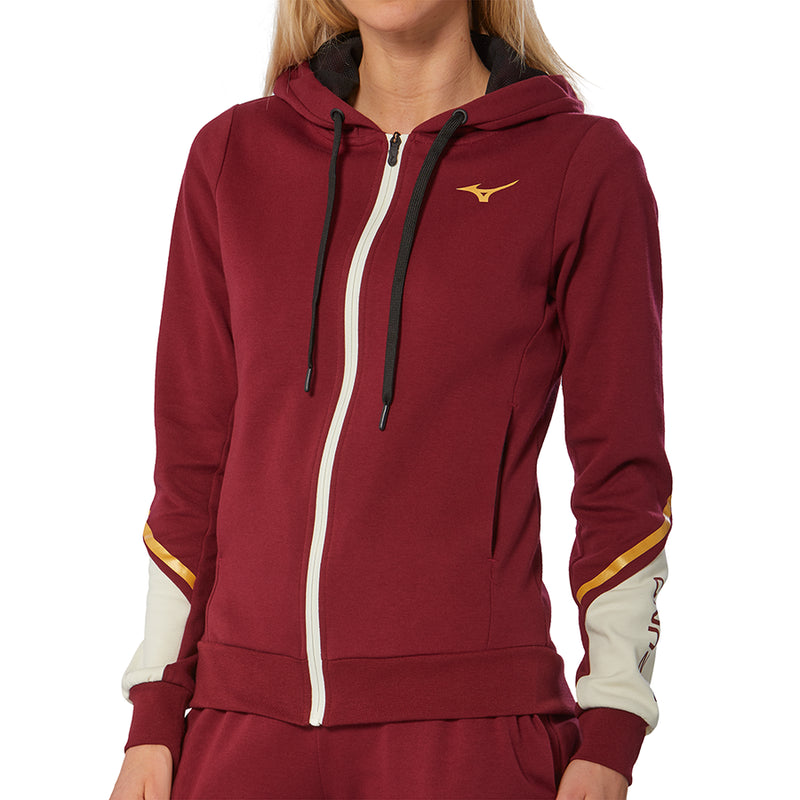 Mizuno Sweat Jacket Dames Rood