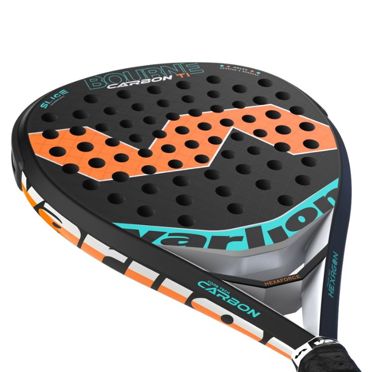 Varlion Padelracket Bourne Carbon Ti Zwart Oranje