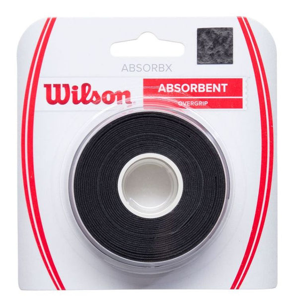 Wilson Overgrip Tennis AbsorbX Zwart 3 Pack
