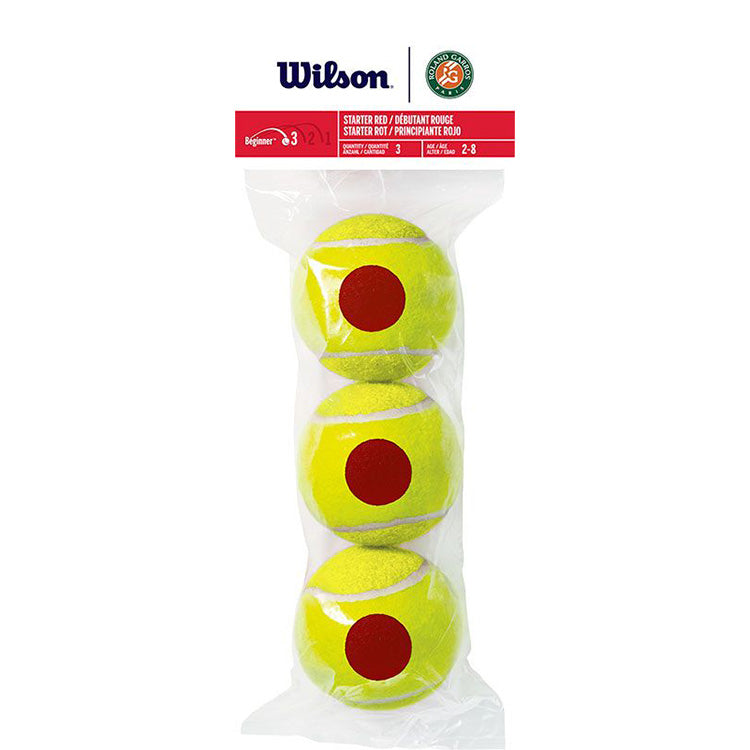 Wilson Tennisballen Roland Garros Rood 3 Ballen