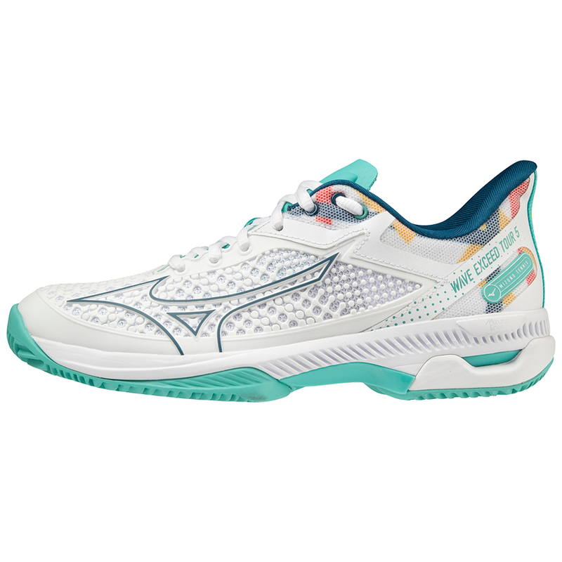 Mizuno Tennisschoen Padelschoen Wave Exceed Tour 5 Dames Wit Groen