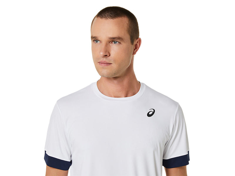 Asics T-Shirt Court SS Top Tennis Heren Wit