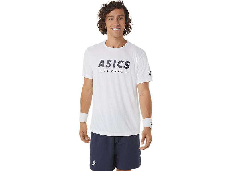 Asics T-Shirt Court Tennis Graphic Heren Wit