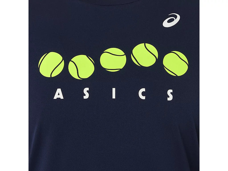 Asics T-Shirt Tee Graphic Girls Junior Blauw