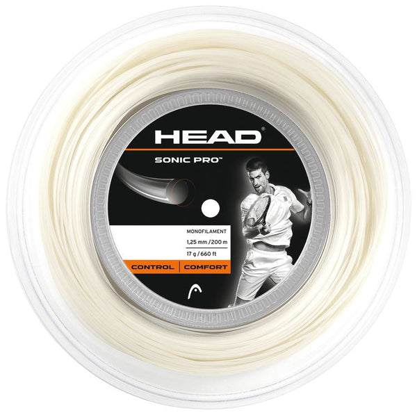 HEAD Tennissnaar Sonic Pro White 1.25mm op rol 200m