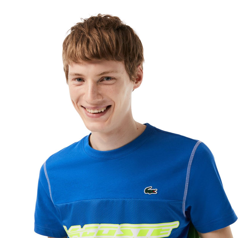 Lacoste T-Shirt Tennis x Daniil Medvedev Heren Blauw Groen